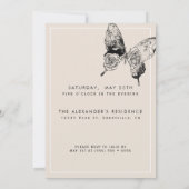 Moderne vlinder ELKE mijlpaal verrassing verjaarda Kaart (Achterkant)