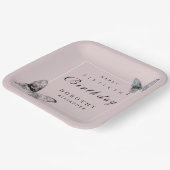 Moderne vlinder ELKE mijlpaal volwassen verjaardag Papieren Bordje (Gebogen)