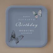 Moderne vlinder ELKE mijlpaal volwassen verjaardag Papieren Bordje