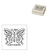 Moderne Vlinder Ex Libris Boek Rubberstempel (Gestempeld)