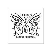 Moderne Vlinder Ex Libris Boek Rubberstempel (Afrduk)