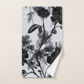 Moderne vlinder Floral Noir Bad Handdoek (Handdoek)