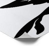 Moderne vlinder Floral Noir Poster (Hoek)