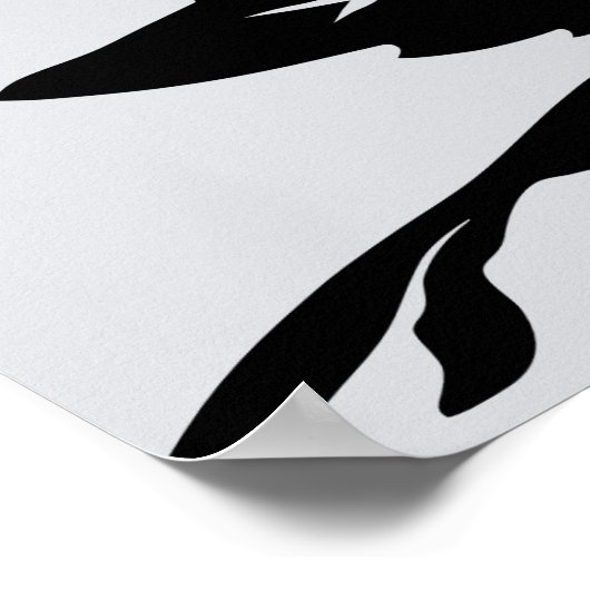 Moderne vlinder Floral Noir Poster (Hoek)