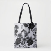Moderne vlinder Floral Noir Tote Bag (Voorkant)