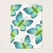 Moderne vlinder gepersonaliseerde oorbel display K Visitekaartje (Achterkant)