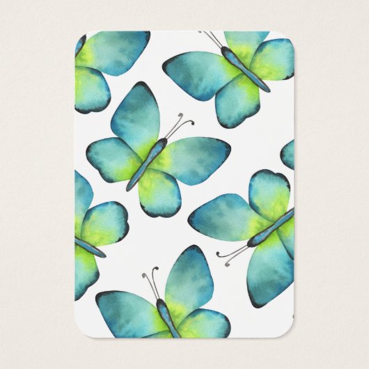 Moderne vlinder gepersonaliseerde oorbel display K Visitekaartje (Achterkant)