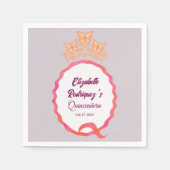 Moderne Vlinder Tiara Kroon Squiggle Servet (Voorkant)