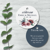 Moderne vlinderbloem bedankjes labels