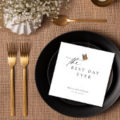 Moderne vlinderbruiloft servet