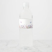Moderne Vlinders Bruidsdouche Waterfles Etiket (Achterkant)