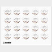 Moderne Vlinders Bruidsdouche Welkomstbord Ronde Sticker (Vel)