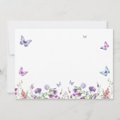 Moderne Vlinders Bruidsfeest Welkom Bord Bedankkaart (Achterkant)