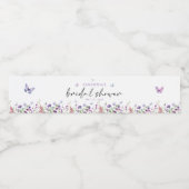 Moderne Vlinders Bruidsfeest Welkomstbord Waterfles Etiket (Enkel label)