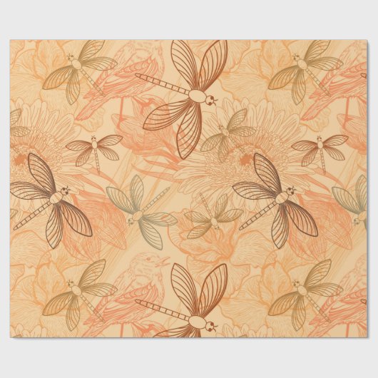 moderne  vlinders cadeaupapier (Vlak)