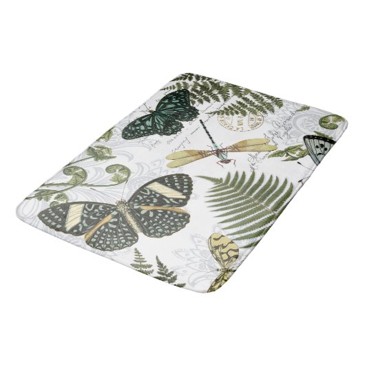 moderne  vlinders en libellen badmat (Gekanteld)