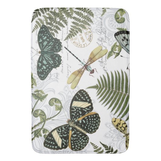 moderne vlinders en libellen badmat (Voorkant Verticaal)
