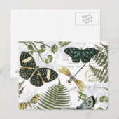 moderne  vlinders en libellen briefkaart (Voorkant / Achterkant)
