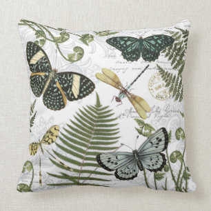 moderne vlinders en libellen kussen
