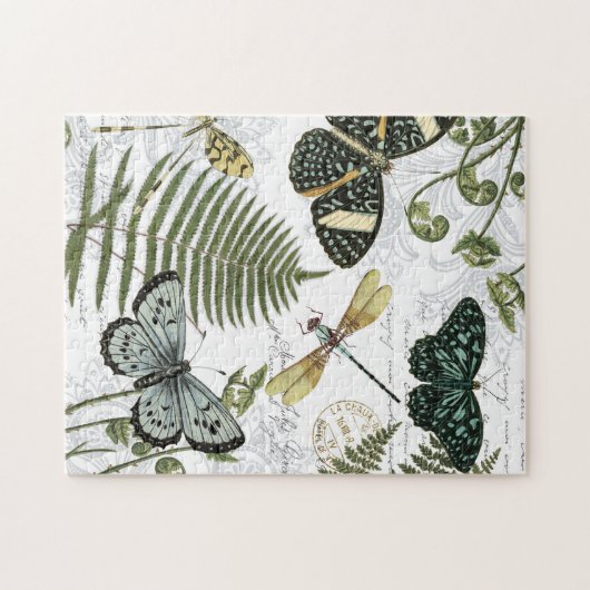 moderne vlinders en libellen legpuzzel (Horizontaal)