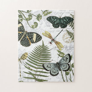 moderne  vlinders en libellen legpuzzel