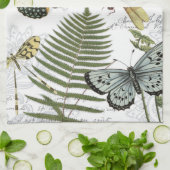 moderne  vlinders en libellen theedoek (Gevouwen)
