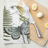 moderne  vlinders en libellen theedoek (Quarter Fold)