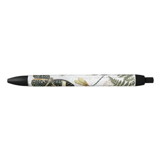 moderne vlinders en libellen zwarte inkt pen (Voorkant)