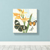 Moderne  vlinders gestrekte canvas afdruk (Insitu (Houten vloer))