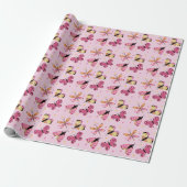 Moderne vlinders in folk-art stijl cadeaupapier (Uitgerold)