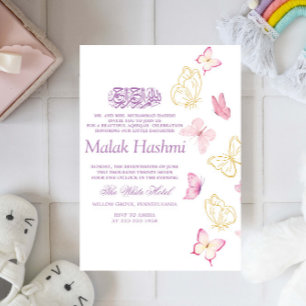 Moderne Vlinders Islamitische Aqiqa Aqeeqah Kaart