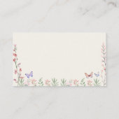 Moderne vlinders Voorraad de Bar Vrijgezellenfeest Informatiekaartje (Achterkant)