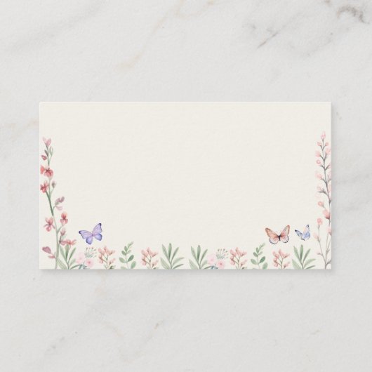 Moderne vlinders Voorraad de Bar Vrijgezellenfeest Informatiekaartje (Achterkant)