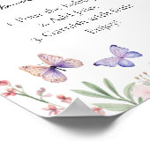 Moderne vlinders Vrijgezellenfeest Mimosa Poster (Hoek)