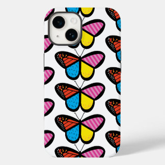 Moderne vlindertelefoonhoes iPhone 14 hoesje