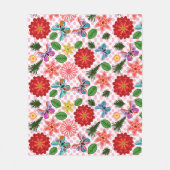 Moderne Vlindertuin Bloem Lentetuin Fleece Deken (Voorkant)