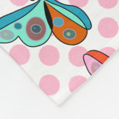 Moderne Vlindertuin Bloemstuk  Fleece Deken (Hoek)