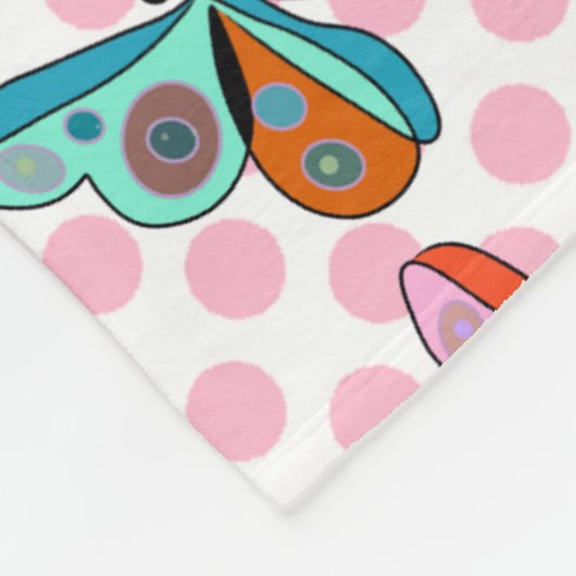 Moderne Vlindertuin Bloemstuk Fleece Deken (Hoek)