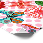 Moderne Vlindertuin Bloemstuk  Perfect Poster (Hoek)