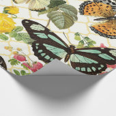 moderne  vlindertuin cadeaupapier (Hoek)