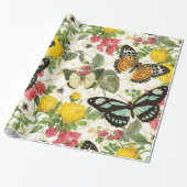 moderne vlindertuin cadeaupapier (Uitgerold)