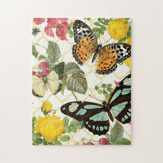 moderne  vlindertuin legpuzzel (Verticaal)