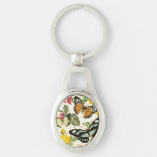 moderne vlindertuin sleutelhanger