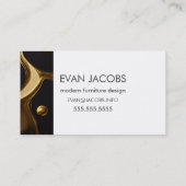 Moderne, vloeibaar abstract Gold Background Design Visitekaartje (Achterkant)