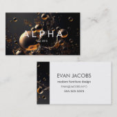 Moderne, vloeibare abstracte belletjes Achtergrond Visitekaartje (Voorkant / Achterkant)