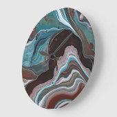 Moderne vloeibare acrylaat-geode ziet er bruin uit grote klok (Hoek)