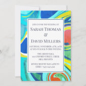 Moderne Vloeibare Grunge Levendige Bruiloft Kaart (Voorkant)