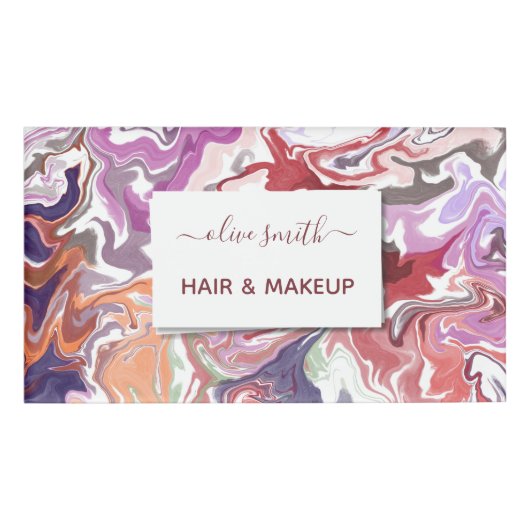 Moderne vloeibare kunst acryl naambadge (Voorkant)