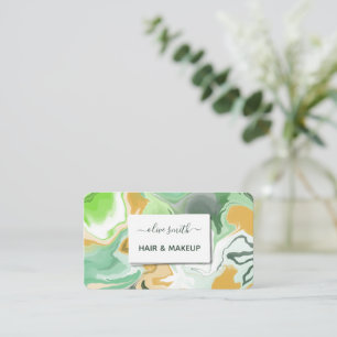 Moderne vloeibare kunst acryl visitekaartje