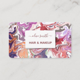 Moderne vloeibare kunst acryl visitekaartje